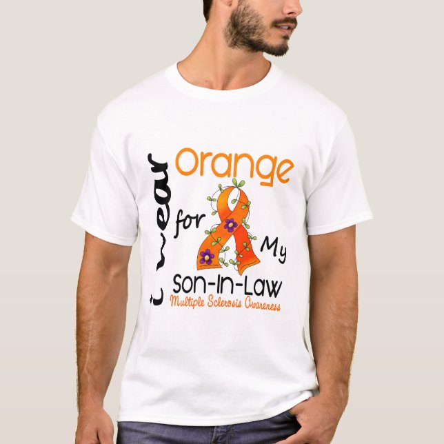 T-shirt Je porte la sclérose en plaques de milliseconde de (Devant)