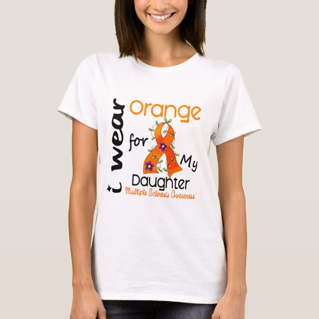 T-shirt Je porte la sclérose en plaques de milliseconde de (Devant)