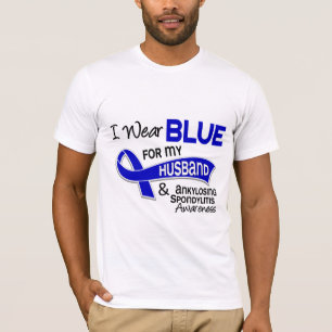 T-shirt Je porte la spondylarthrite ankylosante bleue du
