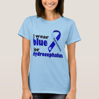 T-shirt Je porte le bleu pour Hydrocéphalie