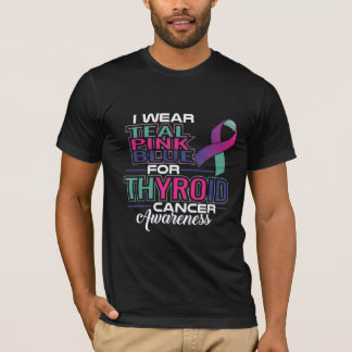 T-shirt Je Porte Le Bleu Rose Turquoise Pour La Sensibilis