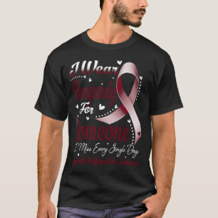 T-shirt Je porte le bordeaux pour quelqu'un MALFORMATION L