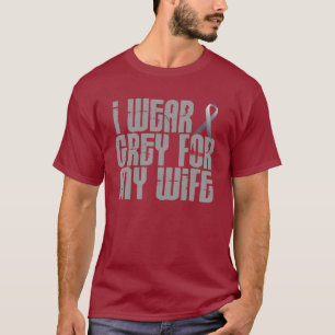 T-shirt Je porte le gris pour mon épouse 16