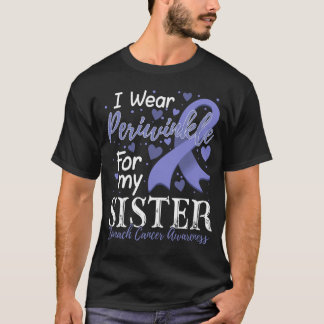 T-shirt Je Porte Le Périvent Pour Ma Soeur Cancer De L'Est