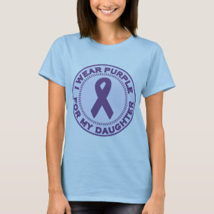 T-shirt Je porte le pourpre pour ma fille