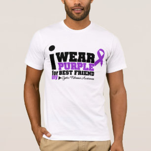 T-shirt Je porte le pourpre pour ma mucoviscidose de