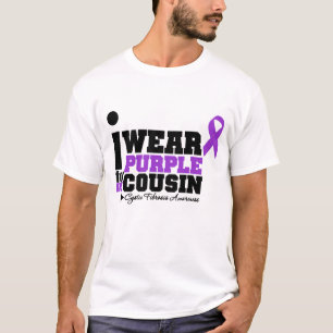 T-shirt Je porte le pourpre pour ma mucoviscidose de