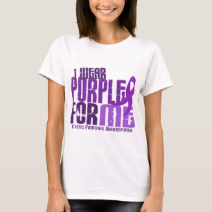 T-shirt Je porte le pourpre pour moi la mucoviscidose 6,4