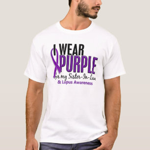 T-shirt Je porte le pourpre pour mon lupus de la