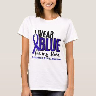 T-shirt Je porte le RA bleu de rhumatisme articulaire de