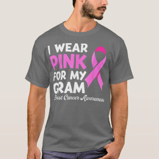 T-shirt Je Porte Le Rose Pour Ma Lutte Contre Les Grammes,