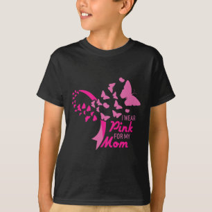 T-shirt Je porte le rose pour ma maman Soutien de sensibil