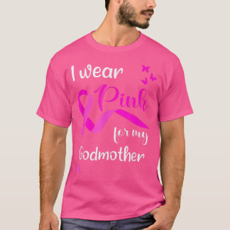 T-shirt Je porte le rose pour ma mère-mère pour le cancer 