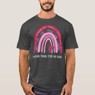 T-shirt Je Porte Le Rose Pour Ma Mère Soutien Pour Le Canc