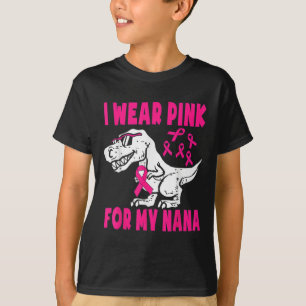 T-shirt Je Porte Le Rose Pour Ma Nana Conscience Du Cancer