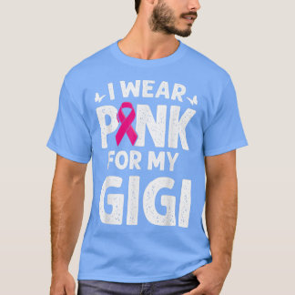 T-shirt Je Porte Le Rose Pour Ma Sensibilisation Au Cancer