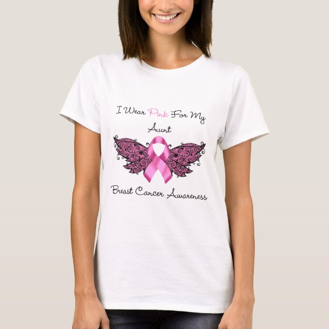 T-shirt Je porte le rose pour ma tante… (Devant)