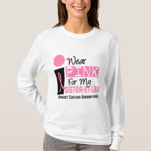 T-shirt Je porte le rose pour mon cancer du sein de la