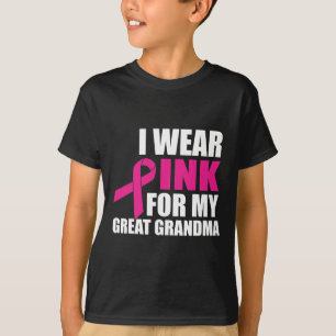 T-shirt Je Porte Le Rose Pour Mon Grand Grand Grand-Mère C