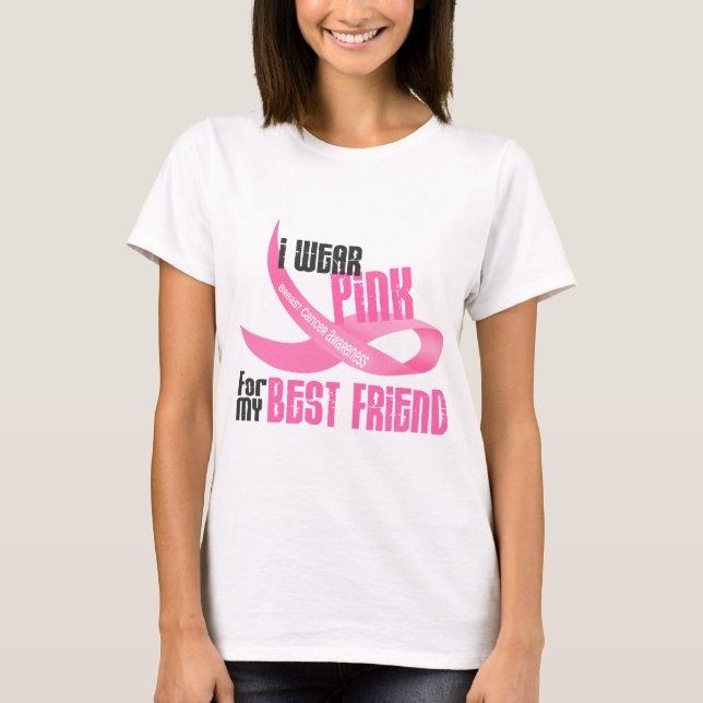 T-shirt Je porte le rose pour mon meilleur ami 33 (Devant)