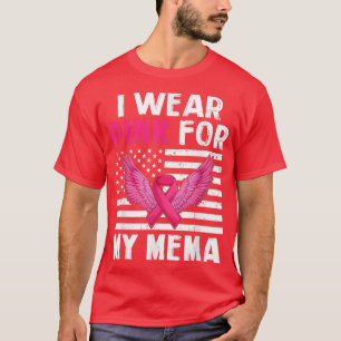 T-shirt Je Porte Le Rose Pour Mon Mème Pink Ribbon Cancer