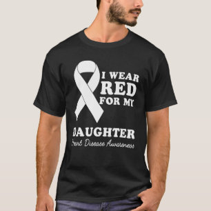 T-shirt Je Porte Le Rouge Pour Ma Fille Sensibilisation Au