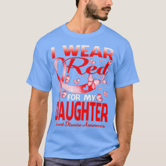 T-shirt Je Porte Le Rouge Pour Ma Fille Sensibilisation Au