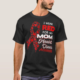 T-shirt Je porte le rouge pour ma maman Maladie cardiaque