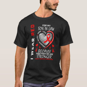 T-shirt Je Porte Le Rouge Pour Mon Fils En Droit, Maladie 