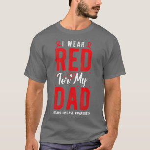 T-shirt Je Porte Le Rouge Pour Mon Père Maladie Cardiaque