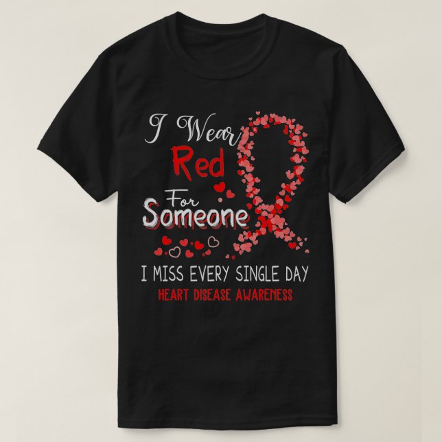 T-shirt Je Porte Le Rouge Pour Quelqu'Un Sensibilisation A (Design devant)