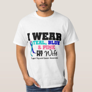 T-shirt Je porte le ruban de cancer de la thyroïde pour