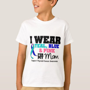 T-shirt Je porte le ruban de cancer de la thyroïde pour m