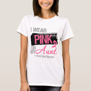 T-shirt Je porte le ruban rose pour ma tante cancer du