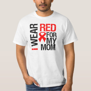 T-shirt Je porte le ruban rouge pour ma maman