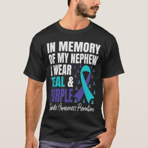 T-shirt Je Porte Le Turquoise Et Le Violet Pour Mon Suicid