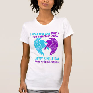T-shirt Je porte le Turquoise et le violet pour quelqu'un 