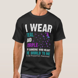 T-shirt Je Porte Le Turquoise Et Le Violet Pour Quelqu'Un