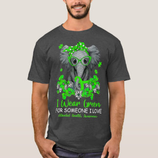 T-shirt Je Porte Le Vert Pour La Sensibilisation À La Sant
