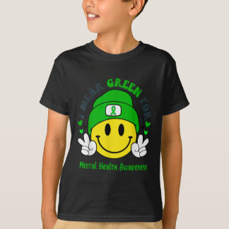 T-shirt Je Porte Le Vert Pour La Sensibilisation À La Sant