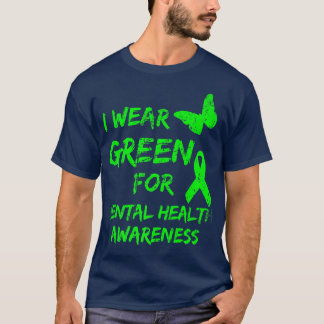 T-shirt Je Porte Le Vert Pour Le Mois De Sensibilisation À