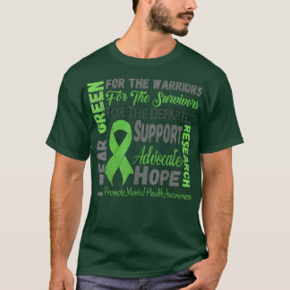 T-shirt Je Porte Le Vert Pour Les Guerriers Chemise Santé