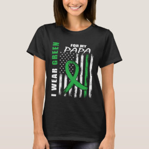 T-shirt Je Porte Le Vert Pour Mon Papa Sensibilisation Aux