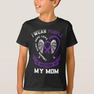 T-shirt Je Porte Le Violet En Mémoire De Ma Mère Épilepsie