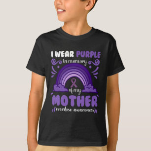 T-shirt Je porte le violet en mémoire de ma soeur