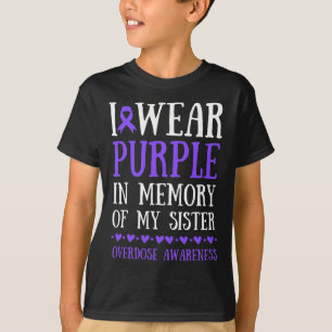 T-shirt Je Porte Le Violet En Mémoire De Ma Soeur À L'Époq