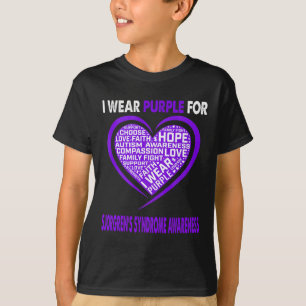 T-shirt Je Porte Le Violet Pour La Maladie De Sensibilisat
