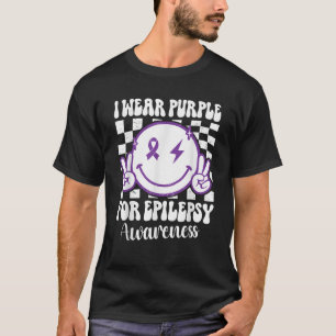T-shirt Je Porte Le Violet Pour La Sensibilisation À L'Épi