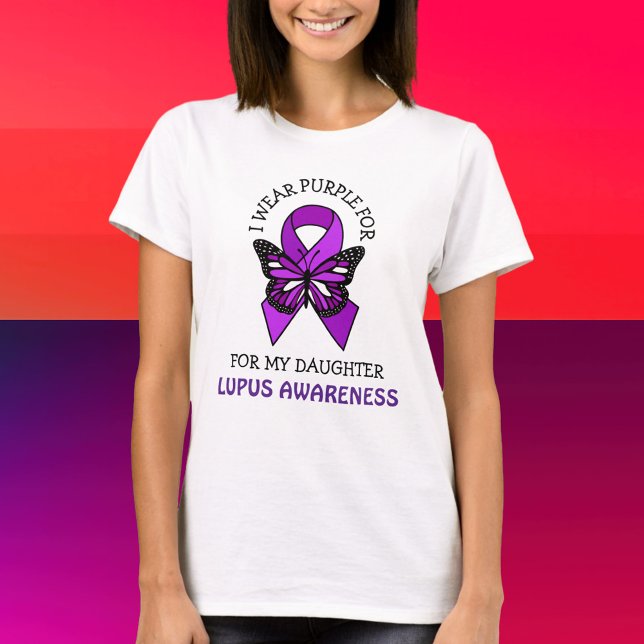 T-shirt Je porte le violet pour ma fille | Sensibilisation (Créateur téléchargé)