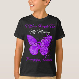 T-shirt Je Porte Le Violet Pour Ma Maman Fibromyalgie Guer